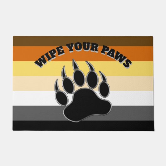 Paillasson Cool Bear Pride Ours Paw essuyer vos pattes (Devant)