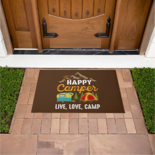 Paillasson cool heureux camper live amour rire mot art