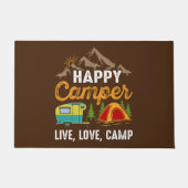 Paillasson cool heureux camper live amour rire mot art (Devant)