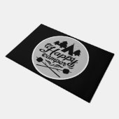 Paillasson cool heureux camper mot art (Incliné)