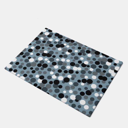 Paillasson Cool rétro points gris mat de porte d'accueil Mat  (Incliné)