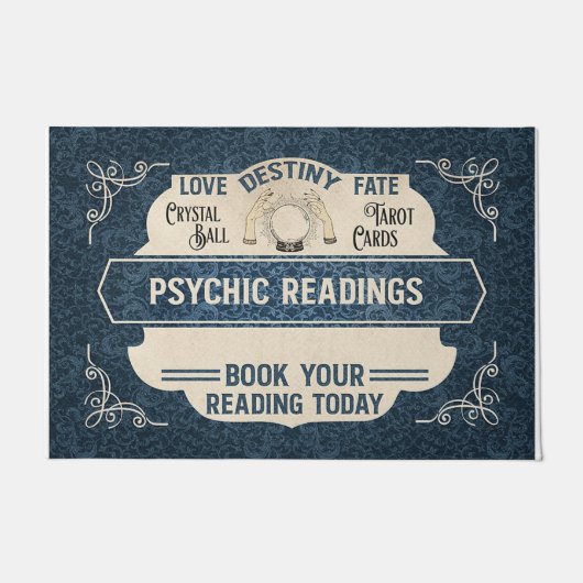Paillasson Cool Retro Psychic Lecture Mat, Amateurs de Tarot  (Devant)