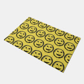 Paillasson Cool Sardé Joyeux visage souriant motif jaune (Incliné)