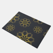 Paillasson Cool, vert, unique, fleur moderne et tendance abst (Incliné)