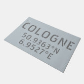 Paillasson Coordonnées de la longitude de latitude de Cologne (Incliné)