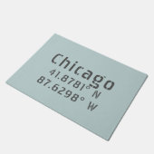 Paillasson Coordonnées de latitude et de longitude de Chicago (Incliné)