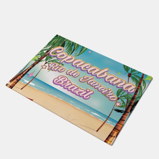 Paillasson Copacabana, Rio de Janeiro affiche de la plage de  (Incliné)