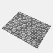 Paillasson Copie de kimono, gris hexagonal/gris et blanc (Incliné)