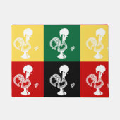 Paillasson Coq portugais de Barcelos coloré motif (Devant)