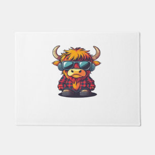 Paillasson Coquette Highland Cow Bubblegum Tshirt Design, Hol