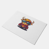 Paillasson Coquette Highland Cow Bubblegum Tshirt Design, Hol (Incliné)