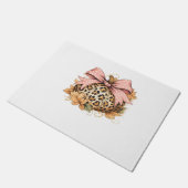 Paillasson Coquette Leopard Citrouille avec cou rose - Glam F (Incliné)