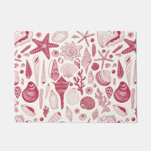 Paillasson Coquillages à Viva Magenta - Couleur de l'année 20