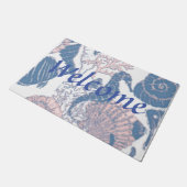 Paillasson Coquillages coralliens et bleus (Incliné)