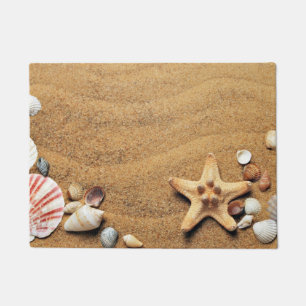 Paillasson Coquillages et Starfish sur la plage