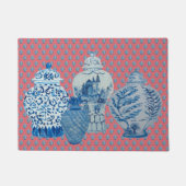 Paillasson Corail Bleu Blanc Ginger Jars (Devant)