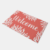 Paillasson Corail côtier de mer blanche et accueil de corail (Incliné)