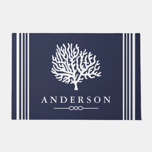 Paillasson Corail de mer blanche, d'une élégance marine| Pers (Devant)