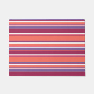 Paillasson Corail vivant, bandes rouge et violet