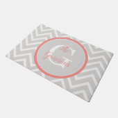 Paillasson Coral Chevron Monogram Doormat (Incliné)
