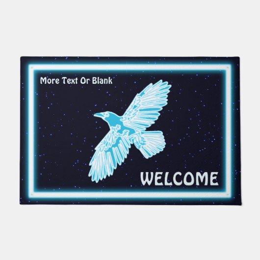 Paillasson Corbeau bleu sur étoiles (Devant)