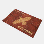 Paillasson Corbeau rustique sur écorce de Birch Intérieur (Incliné)
