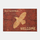 Paillasson Corbeau rustique sur écorce de Birch Intérieur (Devant)