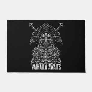 Paillasson Corbeaux d'Odin Mythologie Viking Valhalla attend