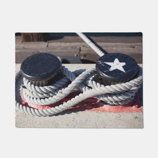 Paillasson Corde attachée à deux bornes (Devant)