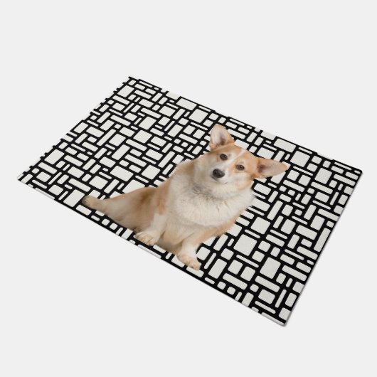Paillasson Corgi Abstrait mignon (Incliné)