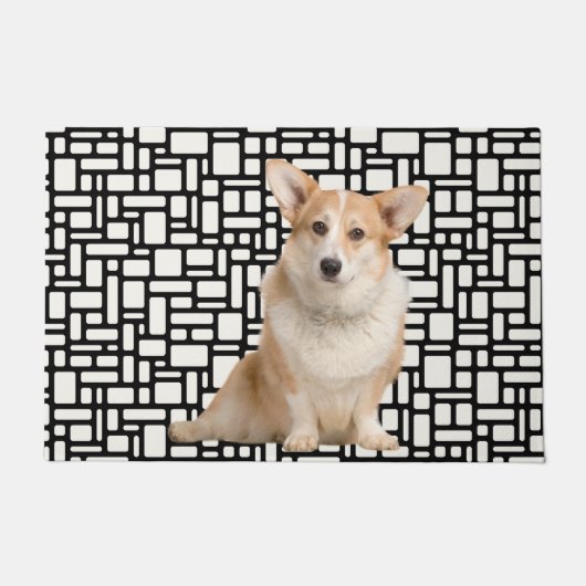 Paillasson Corgi Abstrait mignon (Devant)