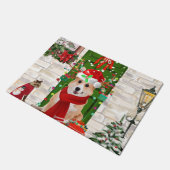 Paillasson corgi Chien Noël (Incliné)