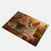 Paillasson Corgi dans les Roses VI (Incliné)