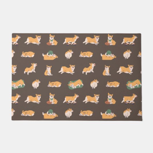 Paillasson Corgi joyeux (Devant)