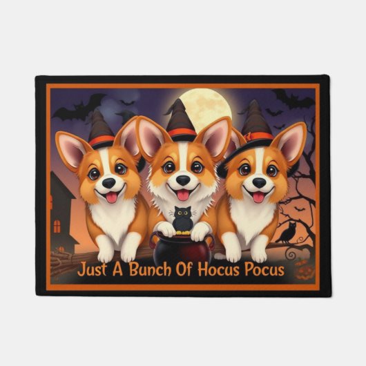 Paillasson Corgi Sisters Just A Bunch Of Hocus Pocus (Devant)