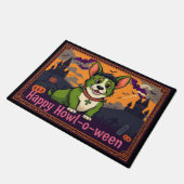 Paillasson Corgistein Happy Howl-o-ween (Incliné)