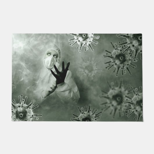 Paillasson Coronavirus Nurse Floor Mat (Devant)
