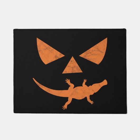 Paillasson Costume de crocodile citrouille d'Halloween (Devant)