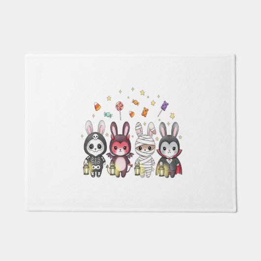 Paillasson Costume de lapin mignon Halloween (Devant)