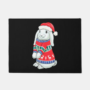Paillasson Costume de Noël de lapin mignon