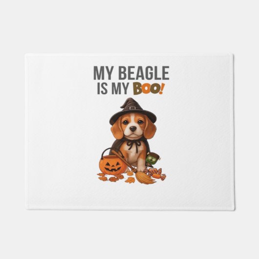Paillasson Costume d'Halloween beagle Mon Beagle est Mon Chie (Devant)