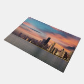 Paillasson Coucher de soleil profond sur Chicago (Incliné)