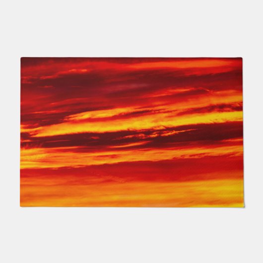 Paillasson Coucher de soleil rouge (Devant)