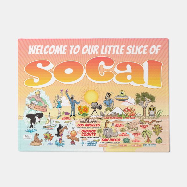 Paillasson Coucher de soleil SoCal (Devant)