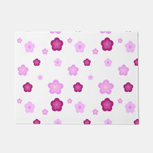 Paillasson Couleur fleurie rose pâle Motif (Devant)