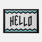 Paillasson Couleur Hello Tile Design (Devant)