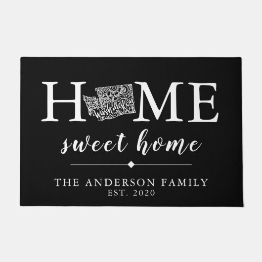 Paillasson Couleur modifiable WASHINGTON État personnalisé (Devant)