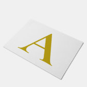 Paillasson Couleur or Monogramme Initial Lettre Simple (Incliné)