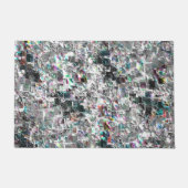 Paillasson Couleur ressemblant à des découpes dvd carrés, mos (Devant)