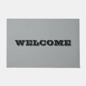 Paillasson Couleur solide hiver argent de Noël classique (Devant)